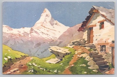 Mont Cervin Matterhorn Schweizer Alpen Bonelli Kunst Schweiz 1939 STF 414