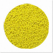 Yellow Seed Beads 12/0, 50g, Approx. 5000 pcs
