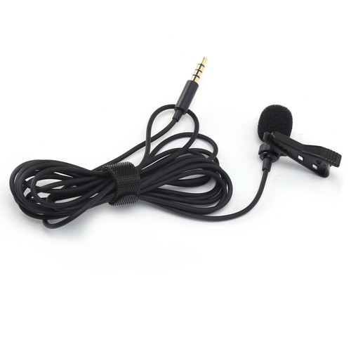 Micrófono lavalier con cable clip en solapa Lav Mic Mini portátil reductor de ruido - Imagen 2 de 23