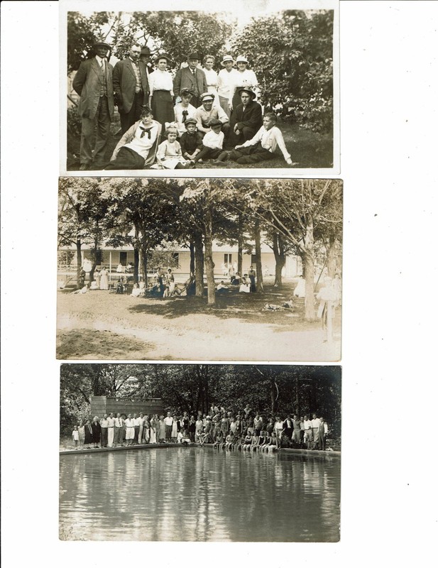 3 Card Lot, Real Photo (RPPC), People. Large Groups, At Pool, In the Yard!