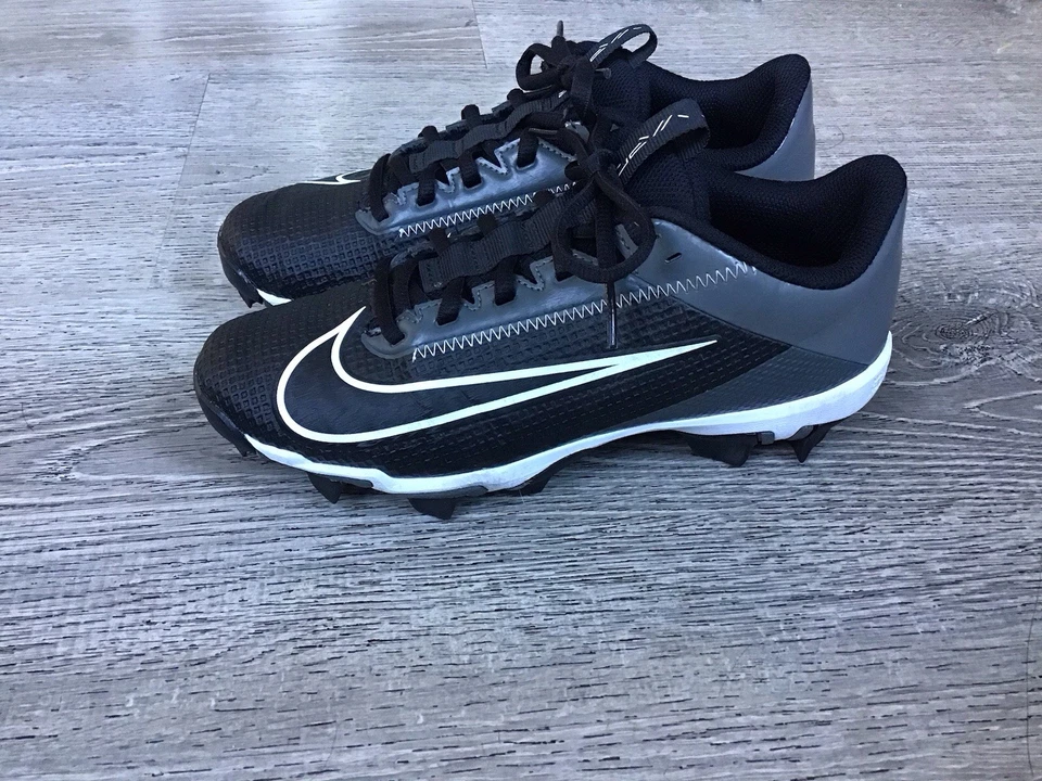 Nike Boys Vapor Edge Shark 2 DH5089-010 Black Gray Football Cleats Size 4.5Y - Image 4 of 4