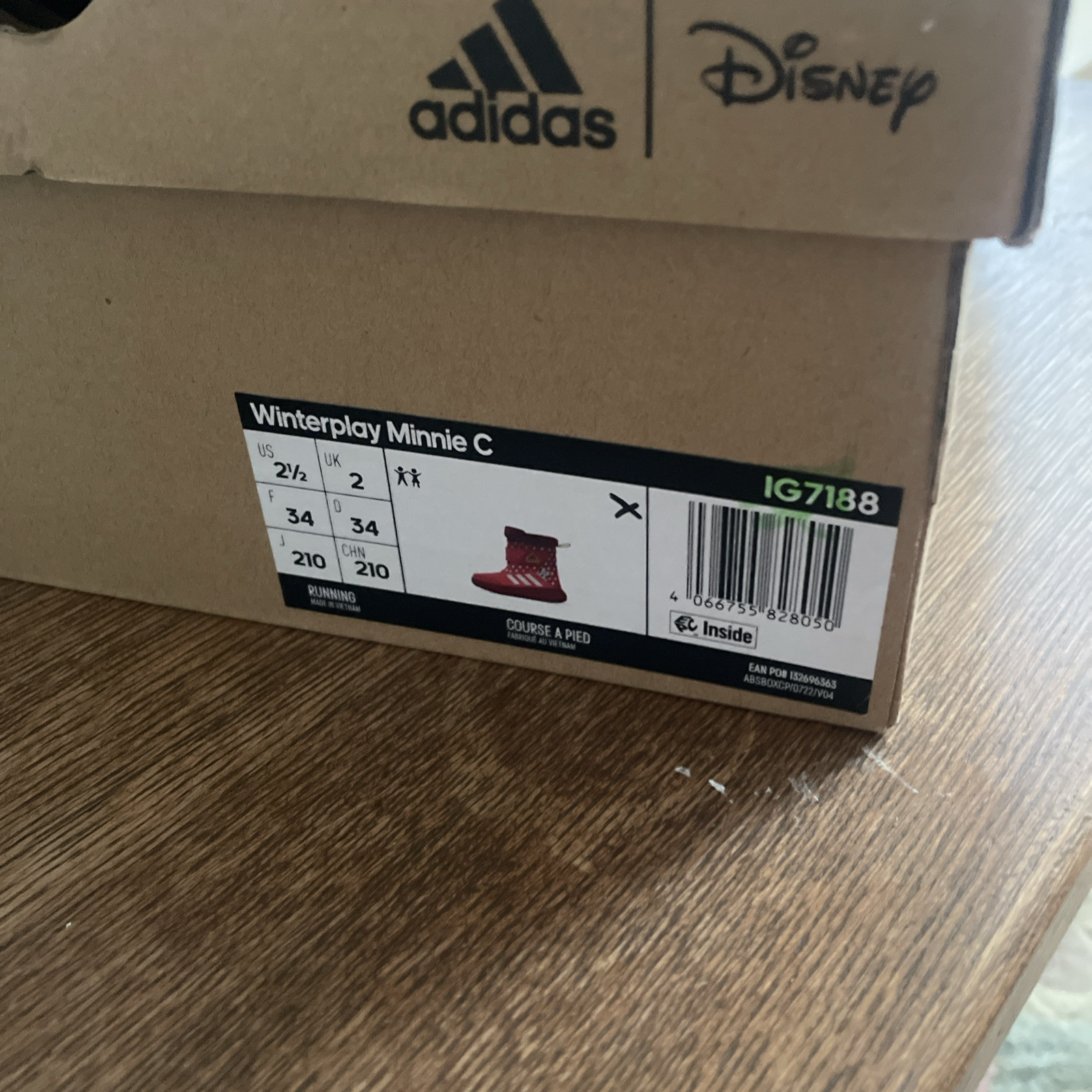 ADIDAS X DISNEY Minnie Mouse C Winterplay Snow Boots *BNIB* Size 2 UK RRP £55 image 2