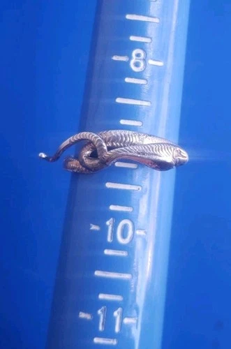 Vintage Sterling Silver 925 Snake Band Ring. Size 10. Adjustable