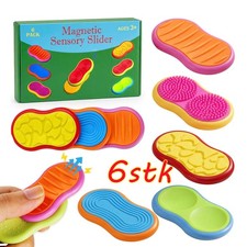 Magnetischer Fidget Slider Steine Set 6Stück...