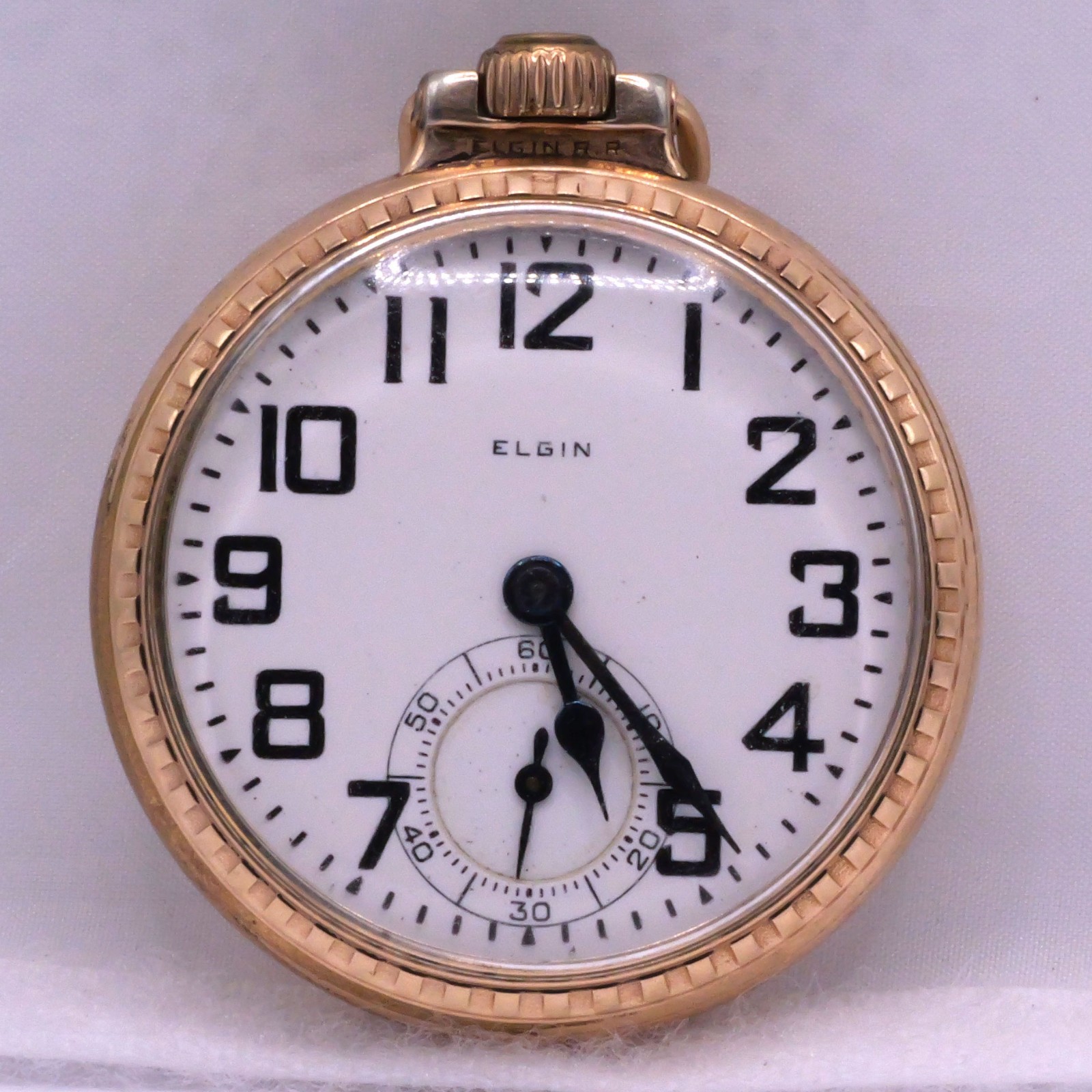 Elgin 21j Railroad Grade Men's Pocket Watch 52mm Mono Working GF Case