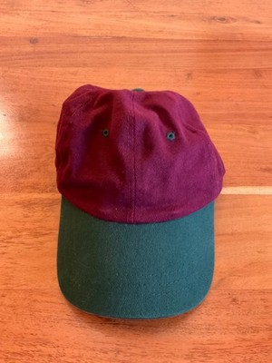 Vintage Corduroy Two-toned Baseball Adjustable Strap Hat 90s Head Shots