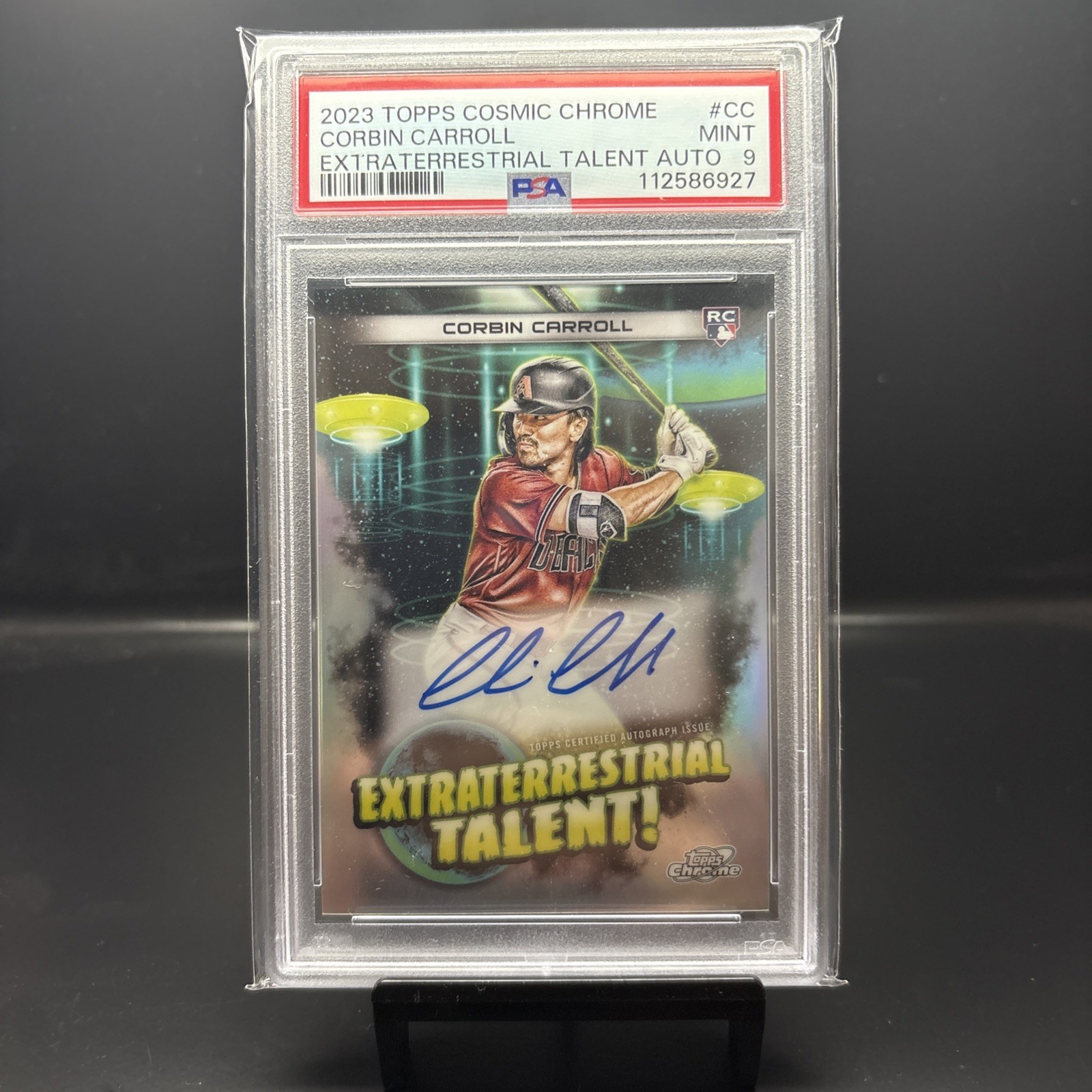 2023 Topps Cosmic Chrome Autograph Corbin Carroll PSA 9