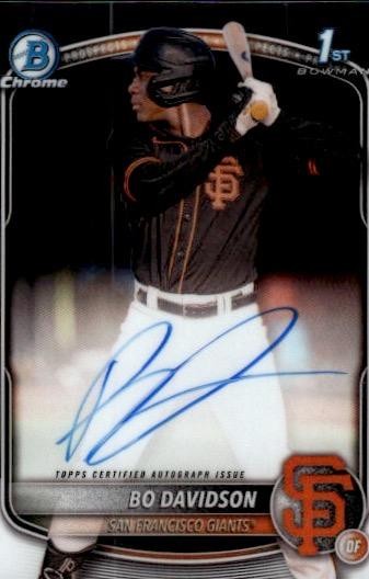 2025 Bowman Chrome #CPA-BD Bo Davidson Prospect Autographs Giants