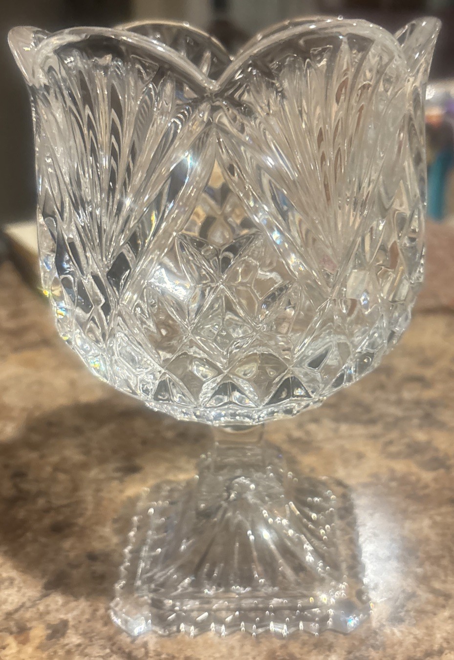 Shannon Crystal Designs of Ireland Tulip Vase 24% Lead Crystal Pedestal Dish