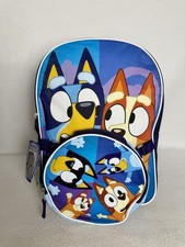 Bluey 2 Piece Set Backpack Detachable Lunch Bag New