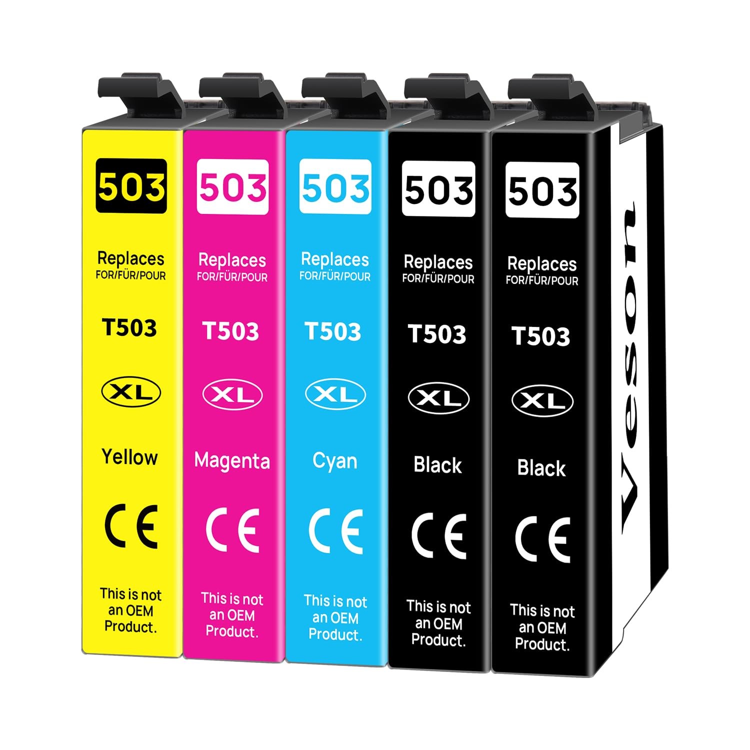 Cartouches d'encre 503XL multipack noir et couleur compatibles avec imprimantes Epson Expression Home