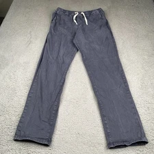 Marine Layer Saturday Slim Straight Twill Pant Mens Large (Fits Medium) Gray