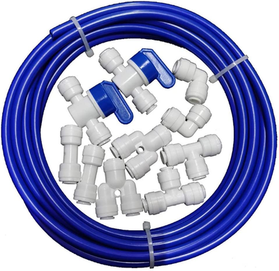 #ad #ad 32.8FT 1 4quot;OD RO Water Tubing with 10Quick Connect Fittings for Purifier Systems $19.99