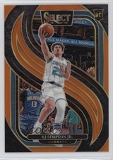 2024-25 Panini Select Premier Level Orange Prizm 53/65 KJ Simpson Jr #193 1tb7