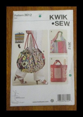 Kwik Sew Bags Sewing Pattern 3612 NEW