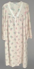 Vintage  Miss Elaine  House Coat  Lounge Wear Large Pink Floral Snap Front