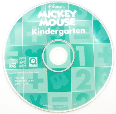 Disney Learning Mickey Mouse Kindergarten PC CD-ROM 2000 Disc Only