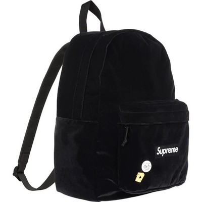 Supreme Velvet Backpack ブラック 25FW Supreme Velvet Backpack Black | eBay
