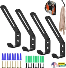 4 Pack Helmet Hooks Motorcycle Helmet Holder Wall Mount Helmet Storage Rack Hang