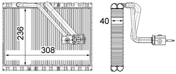 1X Mahle Ae 127 000P Verdampfer Klimaanlage FüR Mercedes-Benz-image