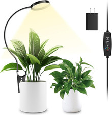 LED Grow Light, Clip On Plant Lights for Indoor Growing with 3,6,12 H Timer, ...