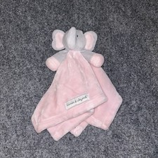 Blankets and Beyond Elephant Lovey Pink Gray Plush Baby Security Blanket Lovie