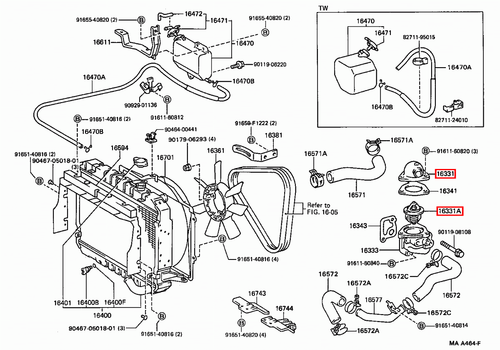 Genuine Dyna 150 LY61 Hilux LN100 3L Thermostat 88 w Top Water Outlet Housing - Picture 8 of 20