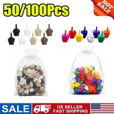 Mini Middle Fingers 50/100 Pack Tiny Hands Adult Gag Gift Set Colorful US