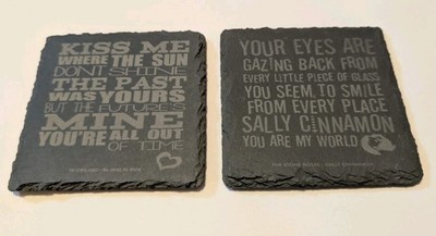 STONE ROSES LYRICS SLATE  COASTERS x2 sally cinnamon she bangs the drums