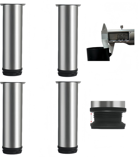 4 StüCk MöBelfüßE Verstellbar, HöHenverstellbare FüßE (0-15Mm) - Rostfreier Edel-image