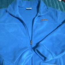Columbia Birch Falls Fleece Youth L Blue Full Zip Fleece Jacket Long Sleeve