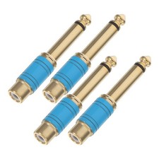 4 Pcs Female to Coupler Adapter Cable Connectors Headphone Plug Audio