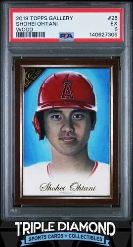 2019 Topps Gallery #25 Shohei Ohtani Wood LA Angels PSA 5 EX BNB20