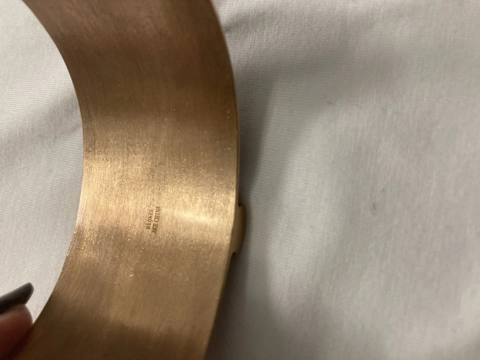 Amy Kahn Russell AKR Heavy Solid Bronze Tribal Cuff Bracelet M/L - Image 2 of 4