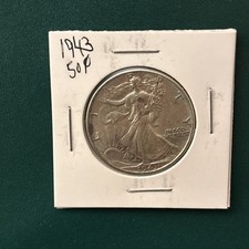 Lot of 3 WALKING LIBERTY 50c HALF DOLLARS 90 SILVER / EXC COINS