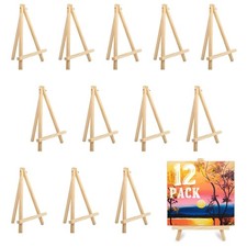 12 Pack Wooden Easel, Tabletop Easels Painting Easels for Art Craft Easels,Ta...