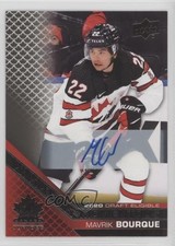 2022 Team Canada Juniors Prospectus Momentous Mavrik Bourque #PM-37 Auto 1t6s