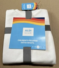 Aldi Gear Children’s Pullover - White - New With Tags - Size S (6-7) 