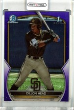 2023 Bowman Chrome Draft San Diego Padres Dillon Head Purple Refractors 100/250