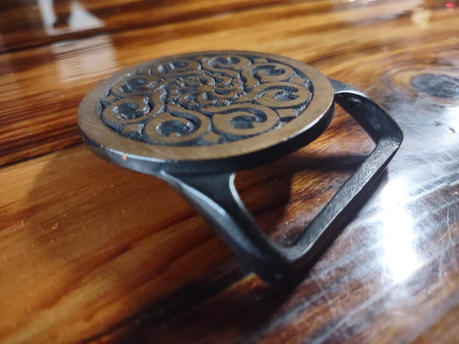 TECH-ETHER GUILD 1978 SOLID BRASS GALAXY BELT BUC… - image 3