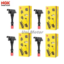 4 pcs OEM NGK Ignition Coil 30520PWAS01 For Honda Civic 1.3L L4 2006-2011