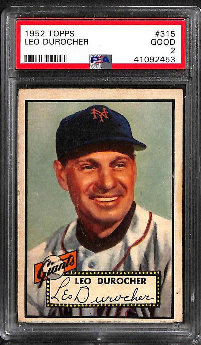 1952 Topps #315 LEO DUROCHER PSA 2 Good 41092453