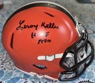 LEROY KELLY SIGNED AUTO Mini Helmet TRISTAR COA Cleveland Browns HOF 1994 US73