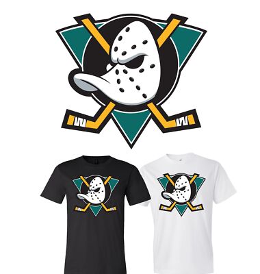 Anaheim Mighty Ducks Throwback Main Team logo shirt S-6XL Tracking