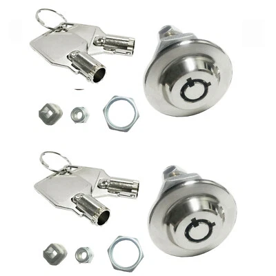 Lot of 2 Gun Cabinet Original Homak toolbox lock 3/4" Replacement Lock KA 2417