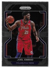 2021-22 Panini Prizm Basketball Joel Embiid Card #176 Philadelphia 76ers MVP