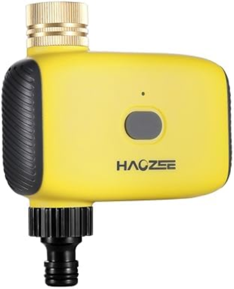 Haozee Smart Water Timer, una linea di alimentazione, un tubo da giardino, le ap