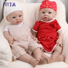 IVITA 19" Silicone Reborn Baby Boy|Girl Doll Vivid Floppy Silicone Newborn Doll