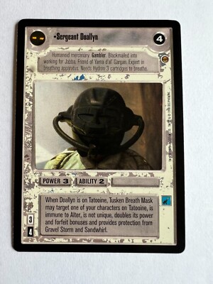Sergeant Doallyn Jabba's Palace Star Wars Decipher CCG FS Eligible Dollar Rare