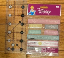 Disney~Ek Success~Princess~Fairytale~Fabric Tags~Dimensional Stickers~New